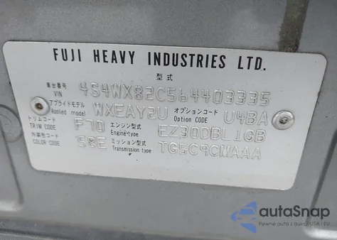 2006 Subaru B9 Tribeca Base 5-Passenger/Limited 5-Passenger from USA, damaged, VIN 4S4WX82C564403335